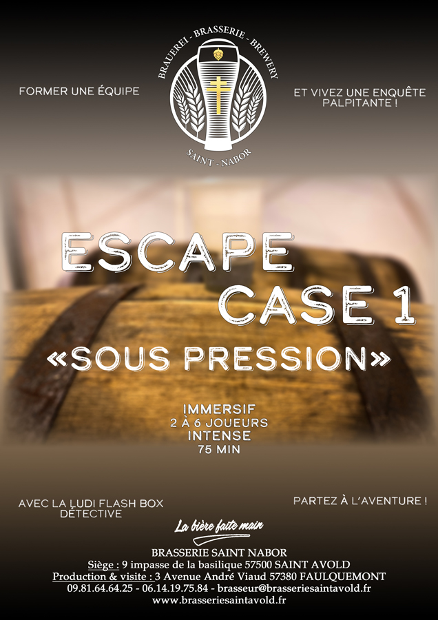 affiche escape case sous pression saint nabor